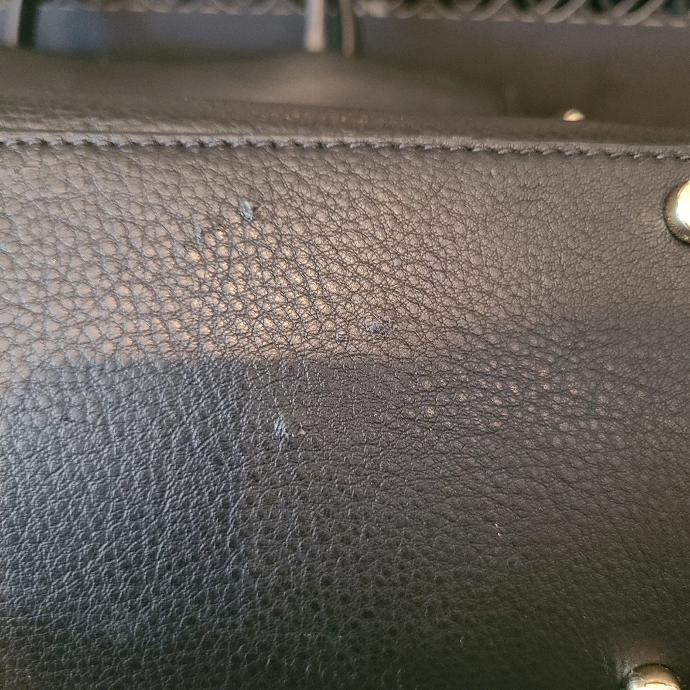Kate Spade New York Black Atwood Place Larson Leather Satchel Crossbody Purse